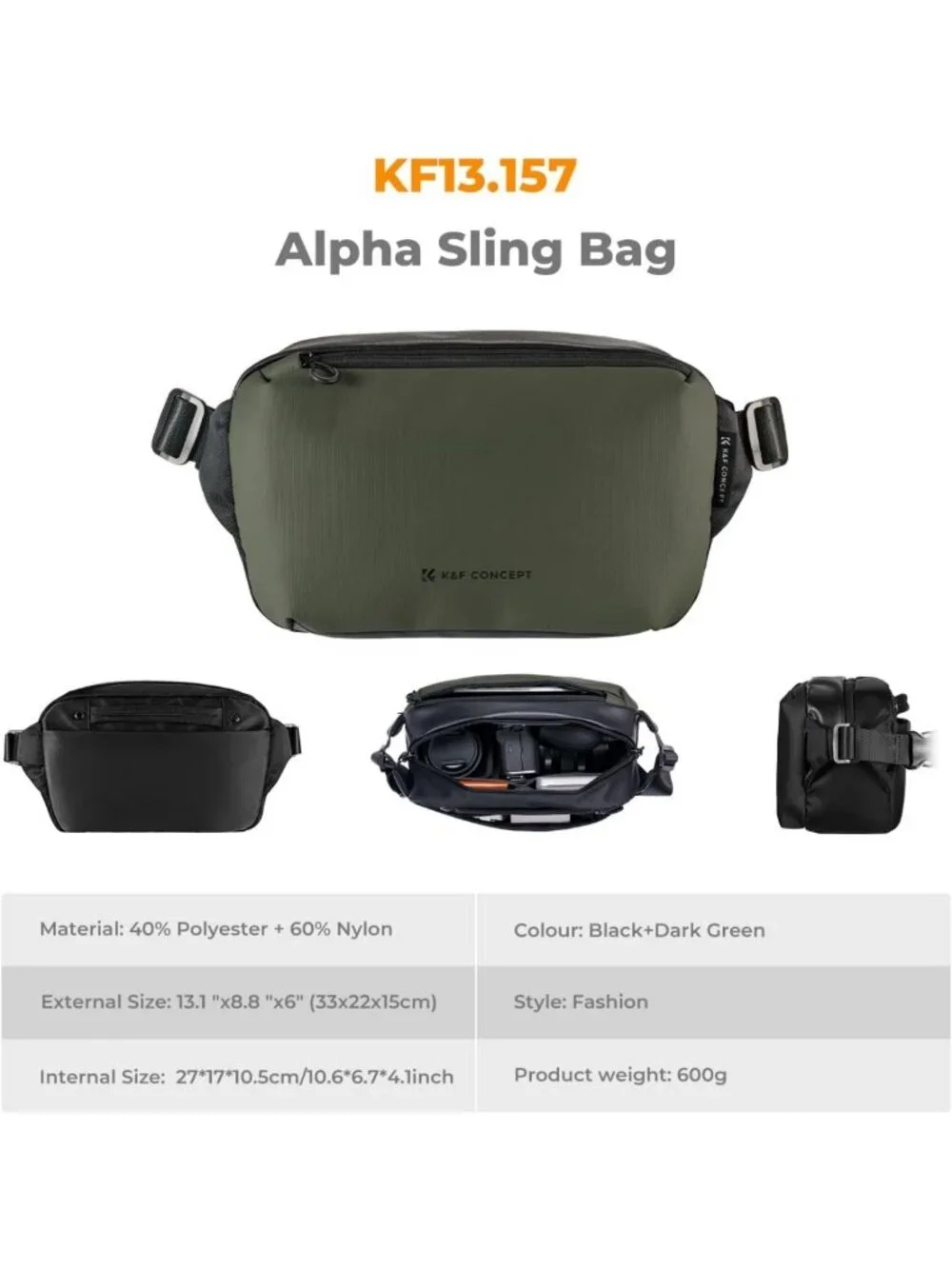 Waterproof Crossbody Camera Sling Bag | DSLR/SLR/Mirrorless Backpack Case